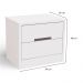 Conjunto com 2 Mesas de Cabeceira S 2 Gavetas Branco
