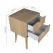 Conjunto com 2 Mesas de Cabeceira Smile 4 Gavetas Madeira