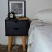 Conjunto com 2 Mesas de Cabeceira Smile 4 Gavetas Preto