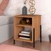 Conjunto com 2 Mesas de Cabeceira Viena New Marrom Claro e Preto