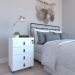 Conjunto com 2 Mesas de Cabeceira Zoe 4 Gavetas Branco
