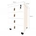 Conjunto com 2 Mesas de Cabeceira Zoe 4 Gavetas Branco