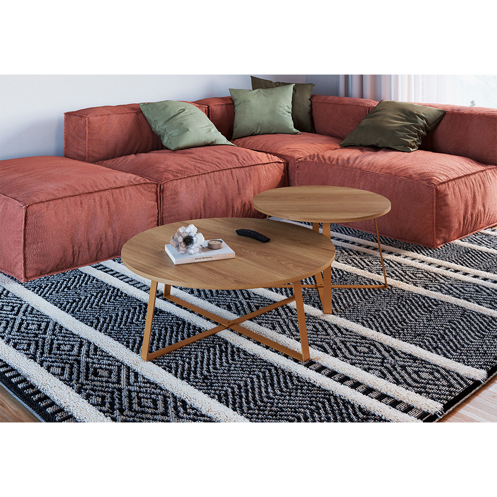 Conjunto com 2 Mesas de Centro Boro Dourado