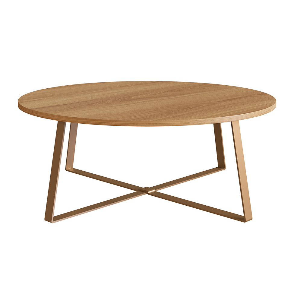 Conjunto com 2 Mesas de Centro Boro Dourado