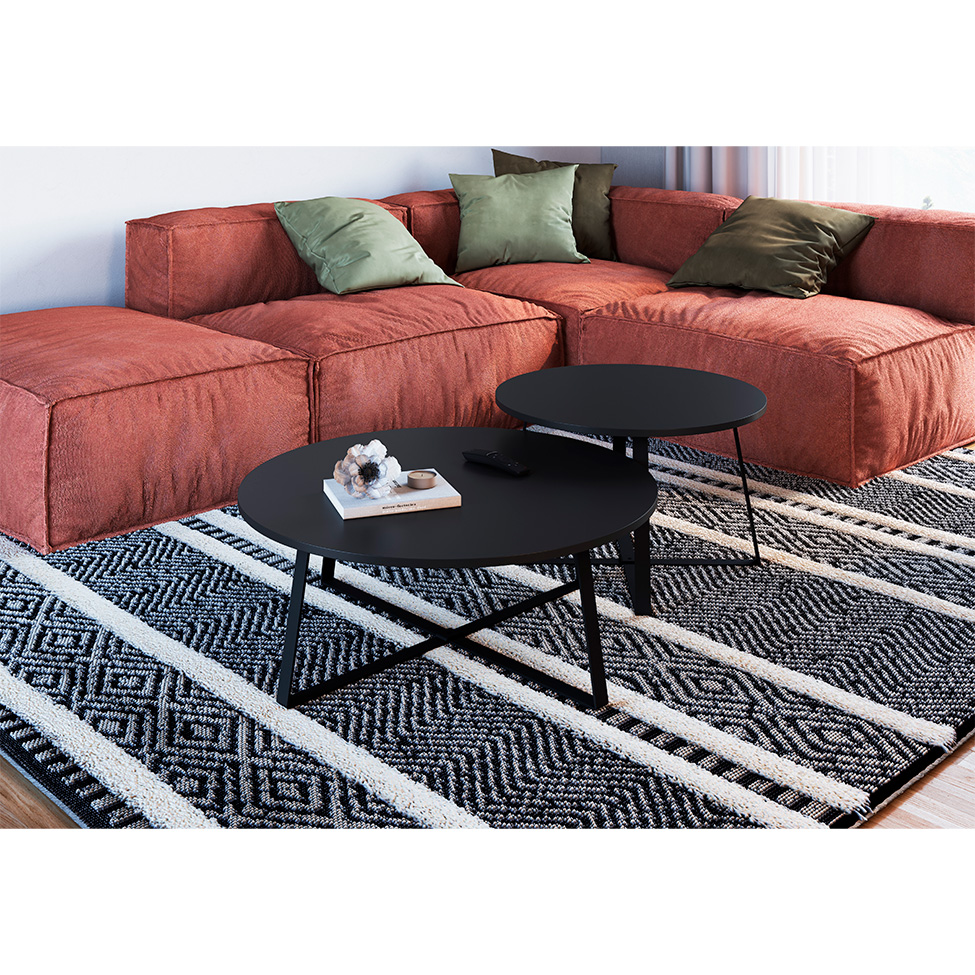 Conjunto com 2 Mesas de Centro Boro Preto
