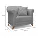 Conjunto com 2 Poltronas Abruzzo Linho Cinza