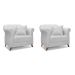 Conjunto com 2 Poltronas Abruzzo Linho Grigio