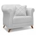 Conjunto com 2 Poltronas Abruzzo Linho Grigio