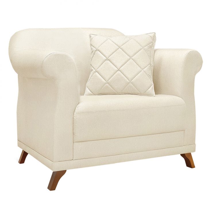 Conjunto com 2 Poltronas Abruzzo Linho Natural