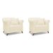 Conjunto com 2 Poltronas Abruzzo Linho Pérola
