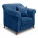 Conjunto com 2 Poltronas Abruzzo Suede Azul Marinho