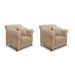 Conjunto com 2 Poltronas Abruzzo Suede Bege