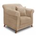 Conjunto com 2 Poltronas Abruzzo Suede Bege