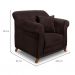 Conjunto com 2 Poltronas Abruzzo Suede Café