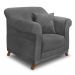 Conjunto com 2 Poltronas Abruzzo Suede Cinza