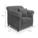 Conjunto com 2 Poltronas Abruzzo Suede Cinza