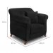 Conjunto com 2 Poltronas Abruzzo Suede Preta