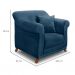 Conjunto com 2 Poltronas Abruzzo Veludo Azul Marinho