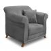 Conjunto com 2 Poltronas Abruzzo Veludo Cinza