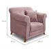 Conjunto com 2 Poltronas Abruzzo Veludo Lilás