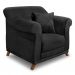 Conjunto com 2 Poltronas Abruzzo Veludo Preta