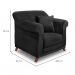 Conjunto com 2 Poltronas Abruzzo Veludo Preta