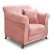 Conjunto com 2 Poltronas Abruzzo Veludo Rosa
