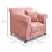 Conjunto com 2 Poltronas Abruzzo Veludo Rosa