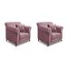 Conjunto com 2 Poltronas Abruzzo Veludo Uva