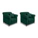Conjunto com 2 Poltronas Abruzzo Veludo Verde Floresta