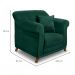 Conjunto com 2 Poltronas Abruzzo Veludo Verde Floresta