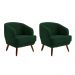Conjunto com 2 Poltronas Betania Algodão Verde Oliva