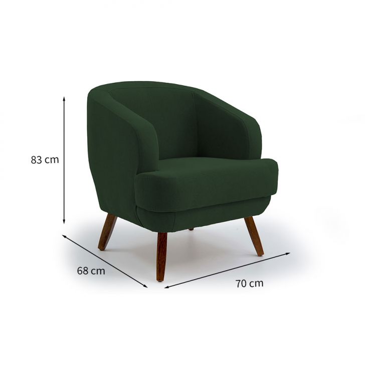 Conjunto com 2 Poltronas Betania Algodão Verde Oliva