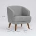 Conjunto com 2 Poltronas Betania Linho Mescla Elefante e Madeira