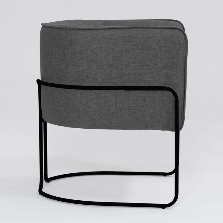 Conjunto com 2 Poltronas Betina Linho Mescla Chumbo e Chocolate