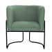 Conjunto com 2 Poltronas Betina Linho Mescla Verde Salvia e Preta