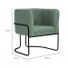 Conjunto com 2 Poltronas Betina Linho Mescla Verde Salvia e Preta