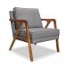 Conjunto com 2 Poltronas Laura Linho Cinza