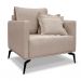 Conjunto com 2 Poltronas Lazio Linho Areia