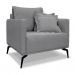 Conjunto com 2 Poltronas Lazio Linho Cinza
