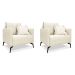 Conjunto com 2 Poltronas Lazio Linho Natural