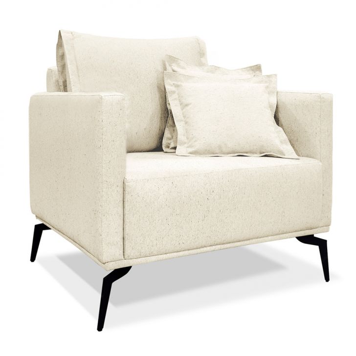 Conjunto com 2 Poltronas Lazio Linho Natural
