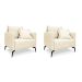 Conjunto com 2 Poltronas Lazio Linho Pérola