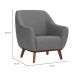 Conjunto com 2 Poltronas Paloma Linho Mescla Cinza e Castanho