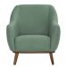 Conjunto com 2 Poltronas Paloma Linho Mescla Verde Salvia e Castanho