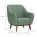 Conjunto com 2 Poltronas Paloma Linho Mescla Verde Salvia e Castanho