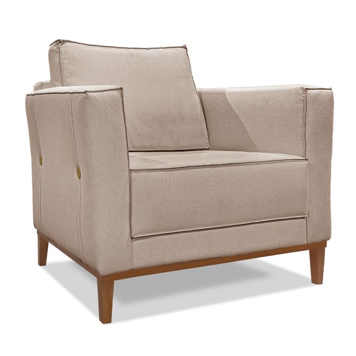 Conjunto com 2 Poltronas Potenza Linho Areia