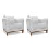Conjunto com 2 Poltronas Potenza Linho Grigio