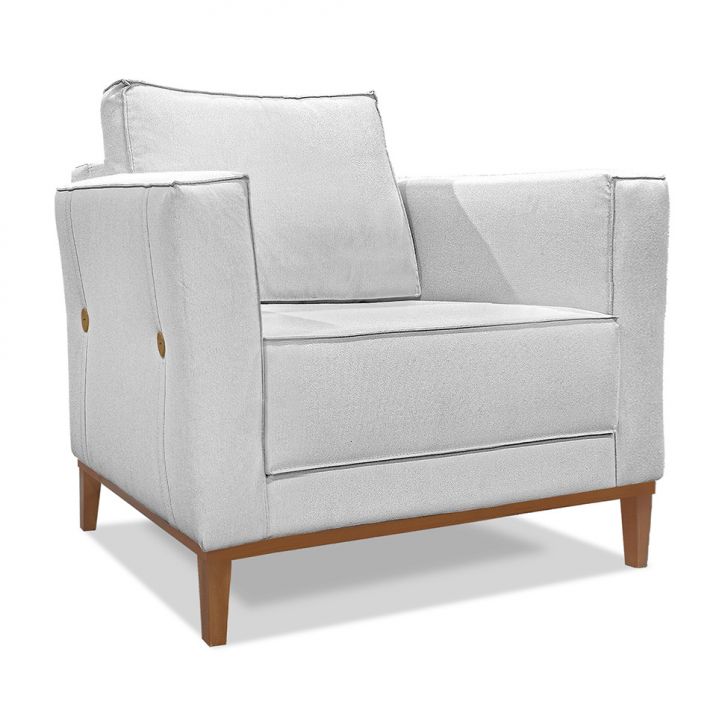 Conjunto com 2 Poltronas Potenza Linho Grigio