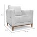 Conjunto com 2 Poltronas Potenza Linho Grigio